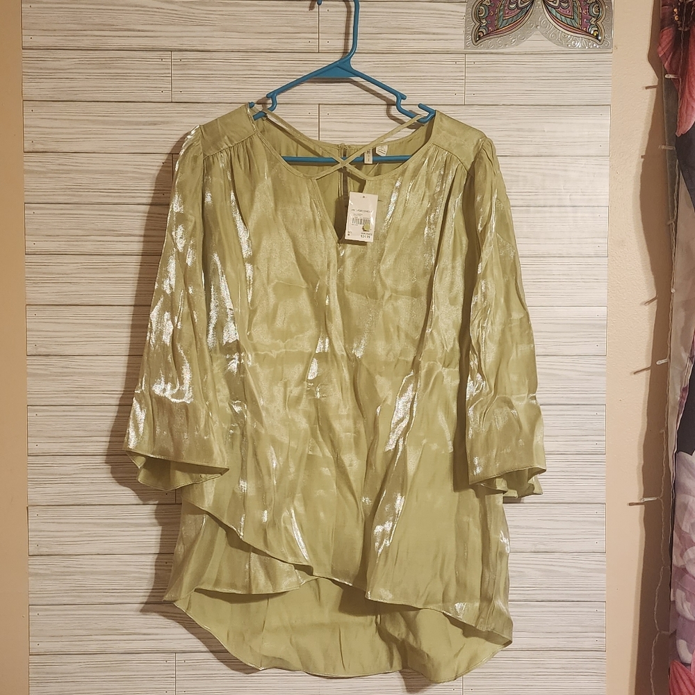 CATO Green Blouse sleeves